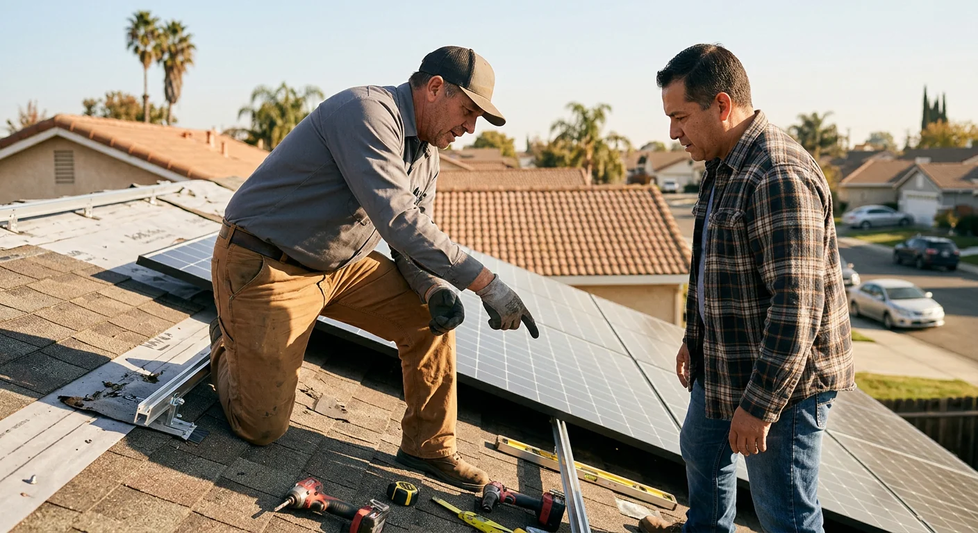 Modesto home rooftop with unused sun exposure ideal for solar panels
