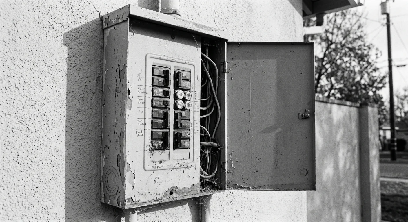 Older Modesto home electrical panel upgrade before battery installation